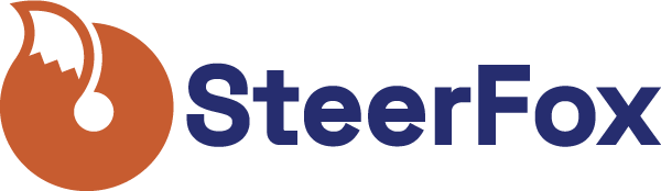 Logo steerfox orange et bleu